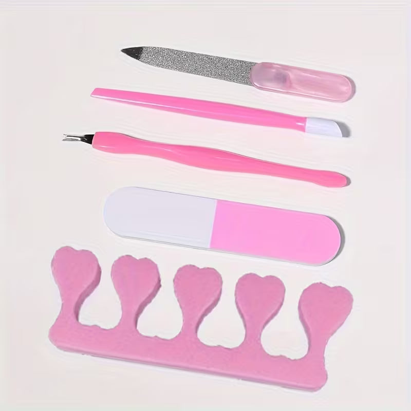 7-in-1 Nail Art Tool Set – Nail Lamp, Polisher, Cuticle Kit & Finger Divider for Professionals