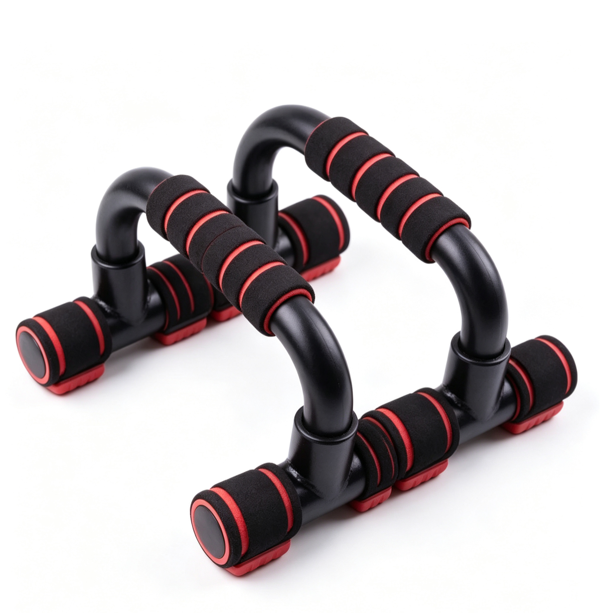 7-Piece Complete Abdominal Workout Equipment Set, including push-up stands, ab roller, mini mat, resistance bands, skipping rope and hand gripper - Strengthen core, build muscle and burn fat