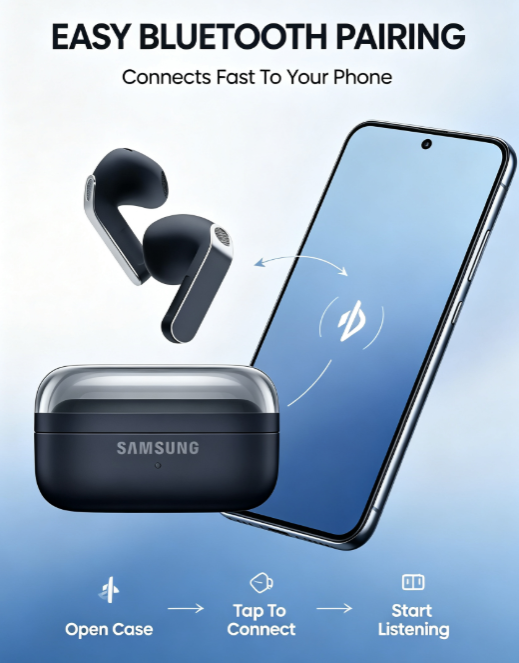 Galaxy Buds4 - True Wireless Bluetooth Earbuds with Active Noise Cancelling