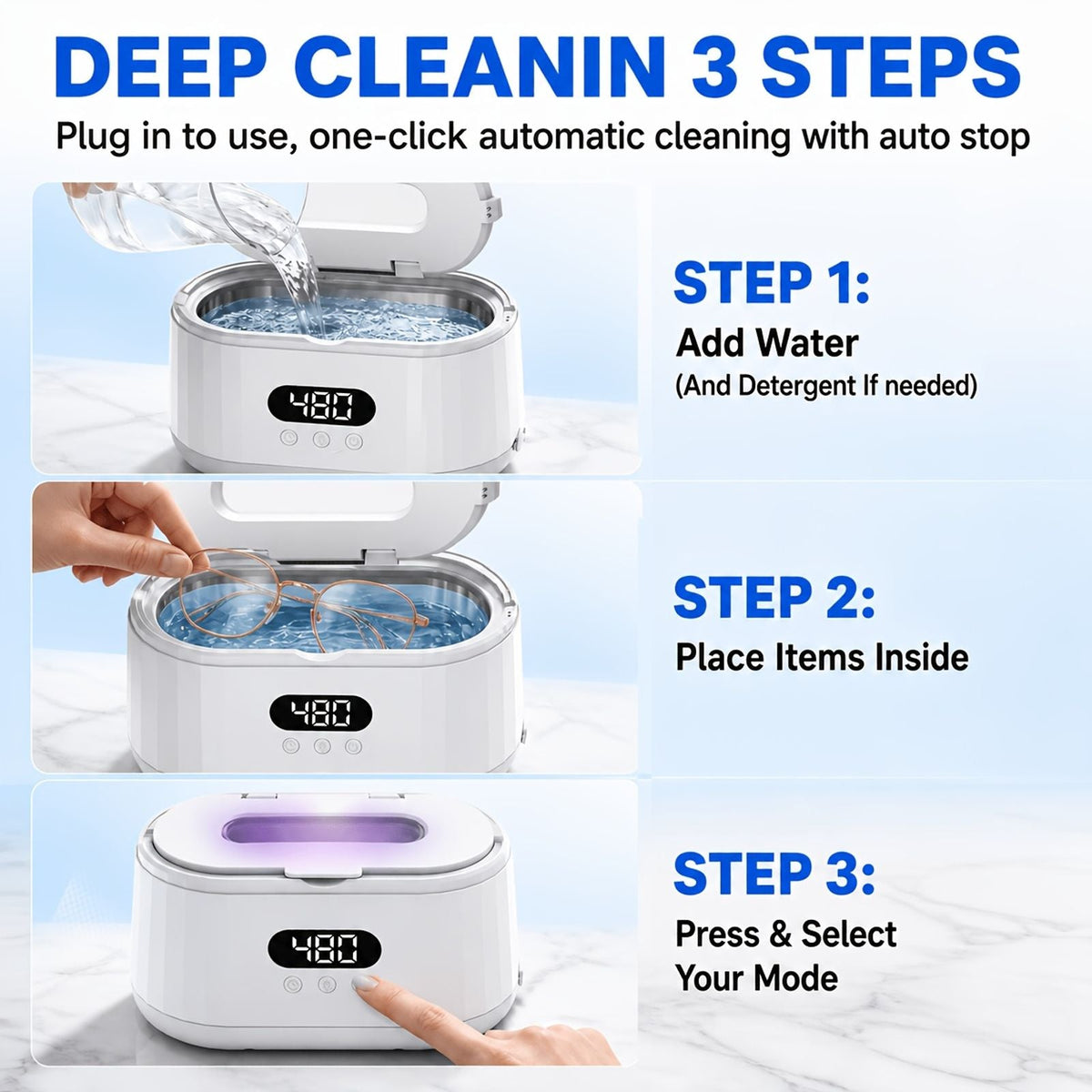 technology jewelry cleaner 49khz image 7