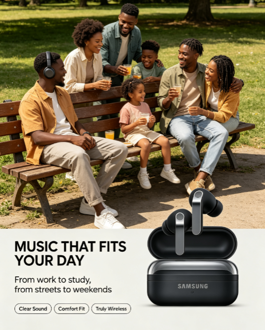 Galaxy Buds4 - True Wireless Bluetooth Earbuds with Active Noise Cancelling