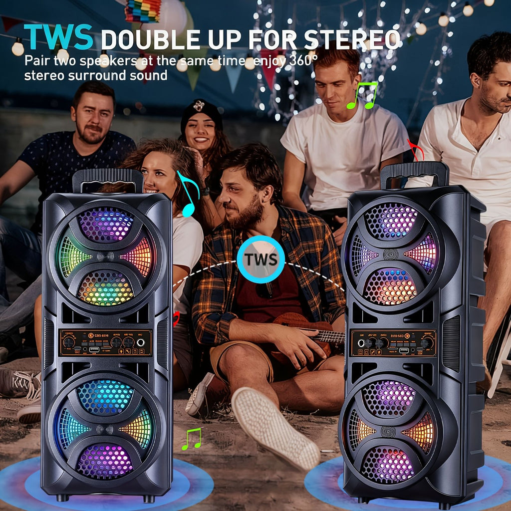portable large speaker subwoofer microphone suitable karaoke image 6