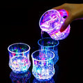 Liquid Activated LED Light Up cups Crystal Drink Set, 2-6 Pack Auto-Glowing Plastic Tumblers for Bar Party Decor, Christmas Gift & Thanksgiving Tableware (Plastic Construction)