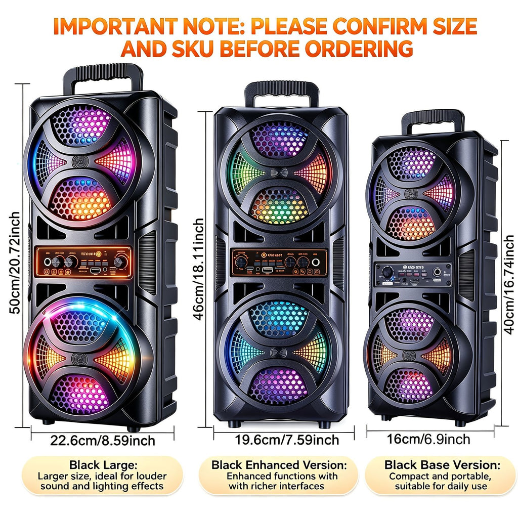 portable large speaker subwoofer microphone suitable karaoke image 5