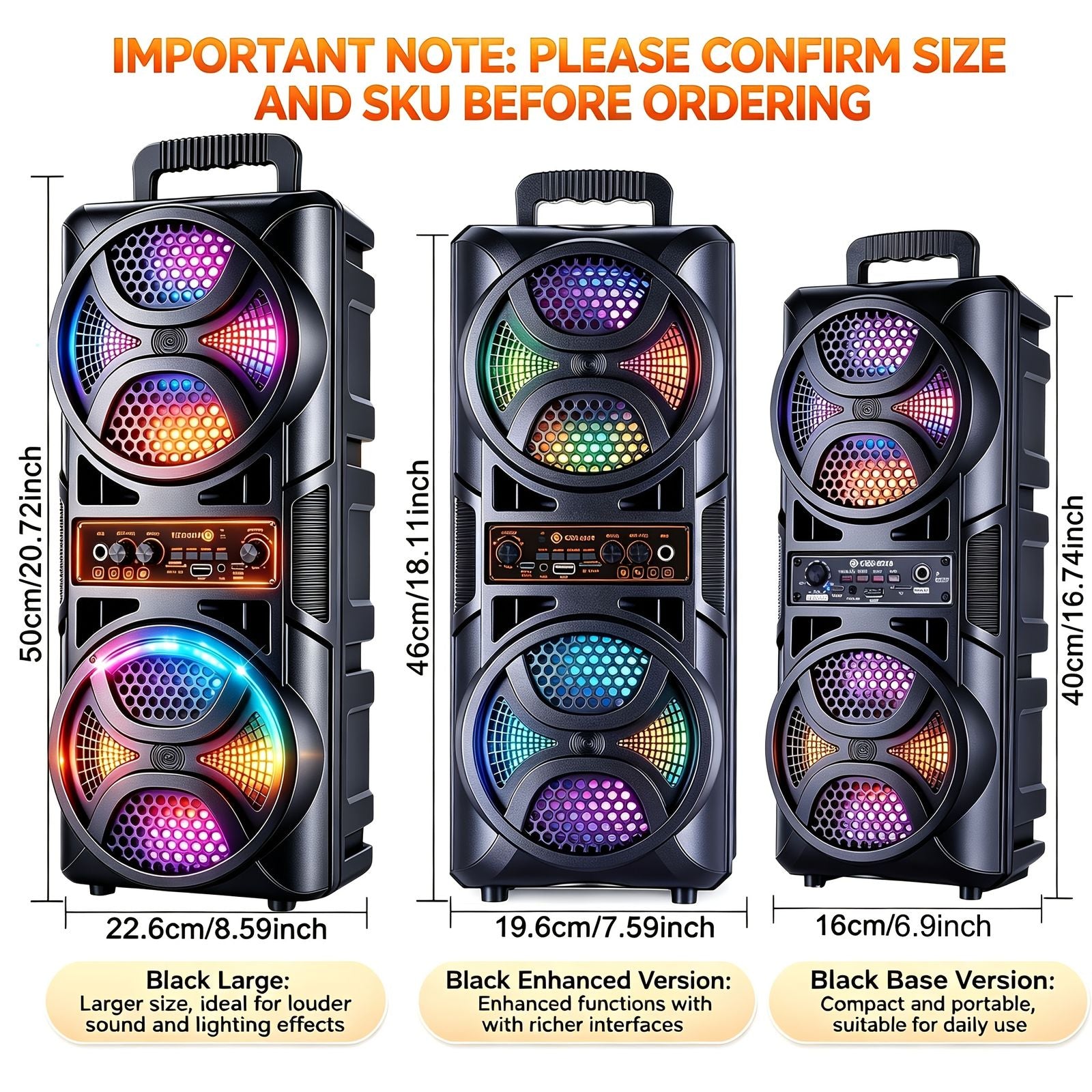 portable large speaker subwoofer microphone suitable karaoke image 5