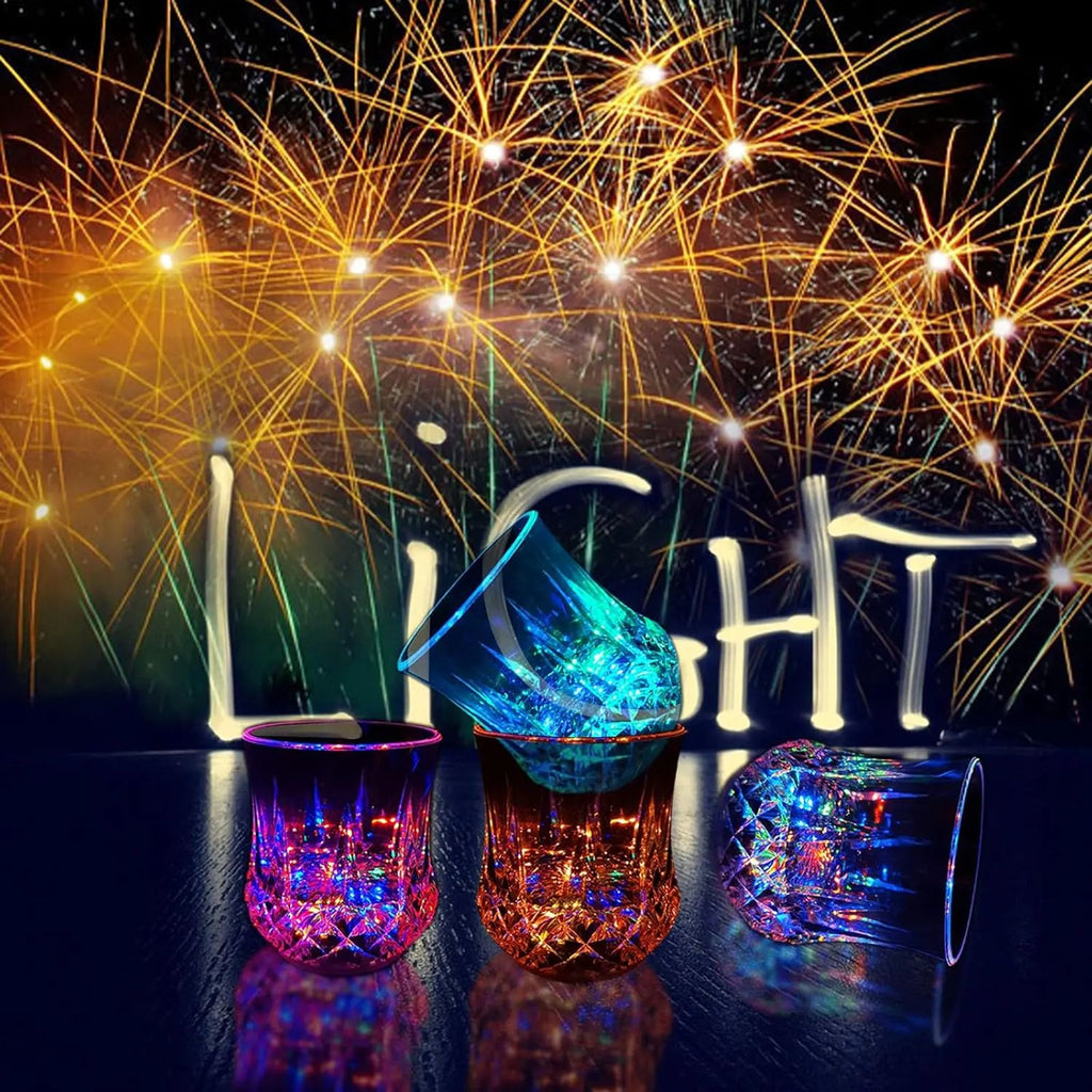 Liquid Activated LED Light Up cups Crystal Drink Set, 2-6 Pack Auto-Glowing Plastic Tumblers for Bar Party Decor, Christmas Gift & Thanksgiving Tableware (Plastic Construction) image 6