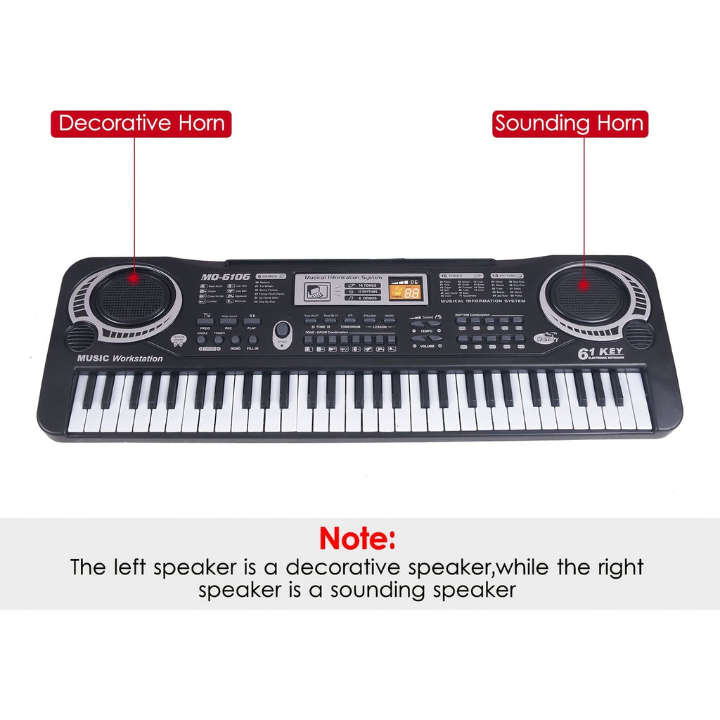 61 key electronic piano keyboard set built in mic printed image 4